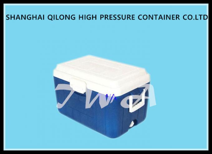 Weiße Spitze und blaues Eis-Kühlvorrichtungs-Kasten-langlebiges Gut, starke lastentragende Kapazitäts-Plastikkühlvorrichtungs-Kasten