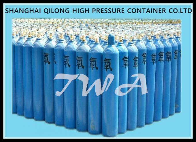 Blauer nahtloser Stahl-Industriegas-Zylinder 0.3-80L drückte Sauerstoffflasche zusammen
